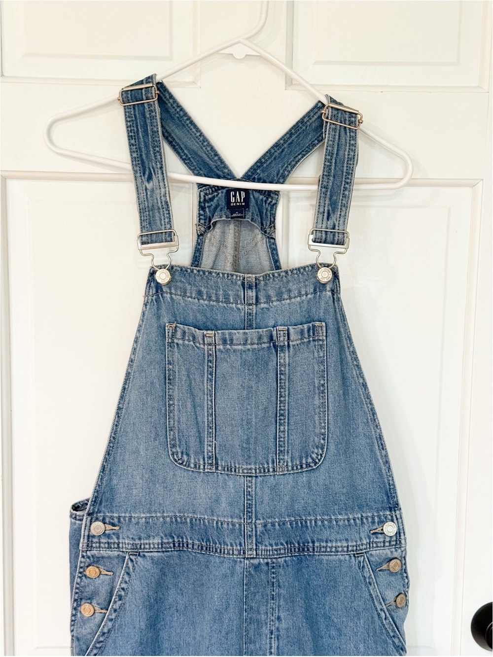 Gap Classic Denim Overalls in Medium Blue M - Picture 4 of 10